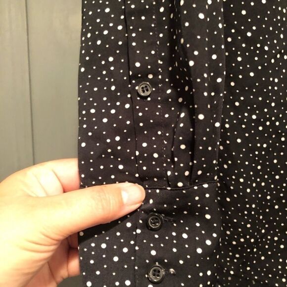 J. Crew Black and White Small Polka Dot Top - Picture 6 of 6